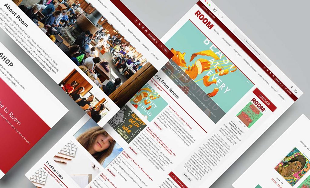 WordPress web design and development ROOM Magazine mockup
